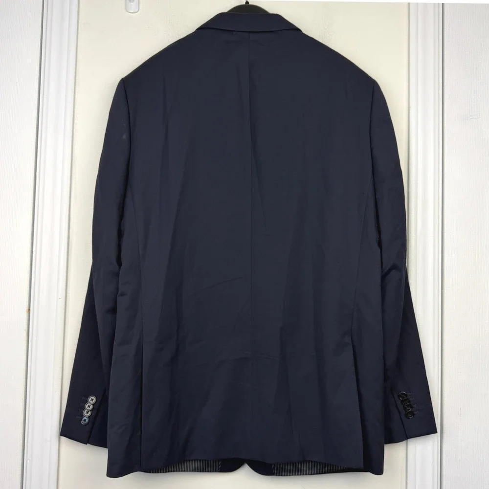 Banana Republic 42R Slim Marzotto Super 120s WOOL Blazer Sport Coat Navy Blue